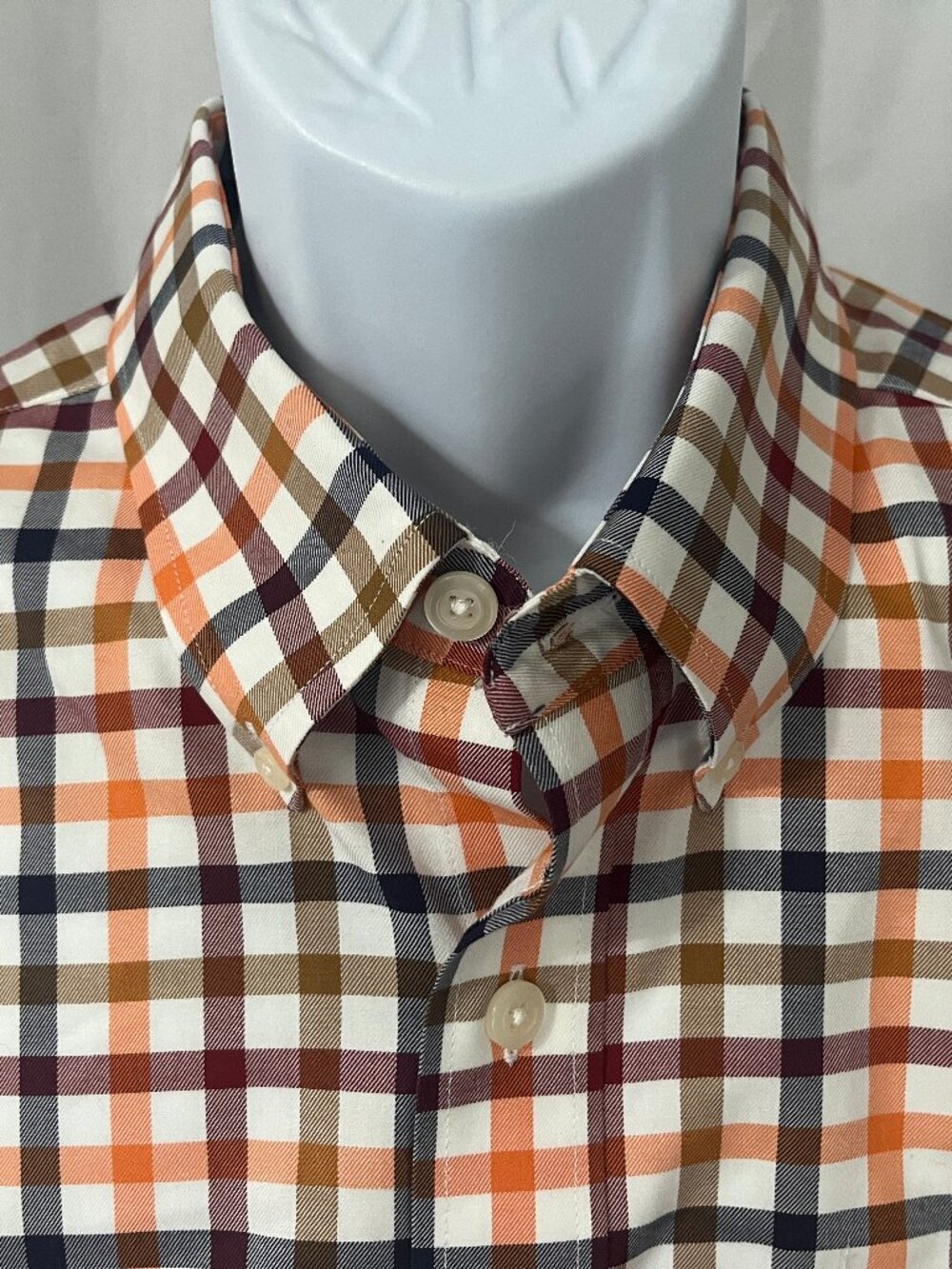 🎣 Orvis Men’s Bold Checkered Wrinkle-Free Long Sleeve Shirt L EUC ✨